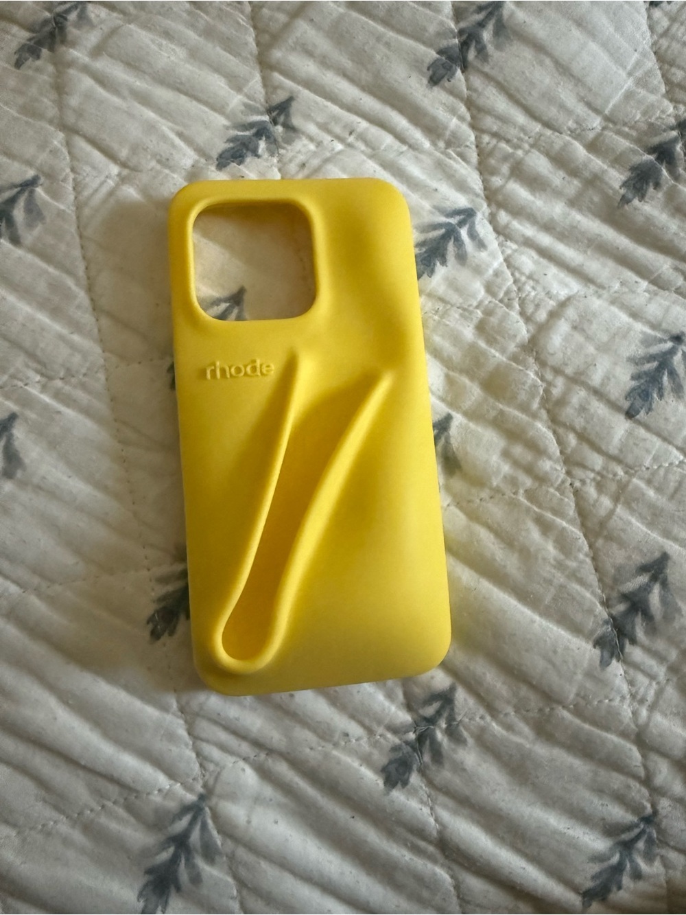 RHODE Yellow Silicone Phone Case with Ergonomic Grip